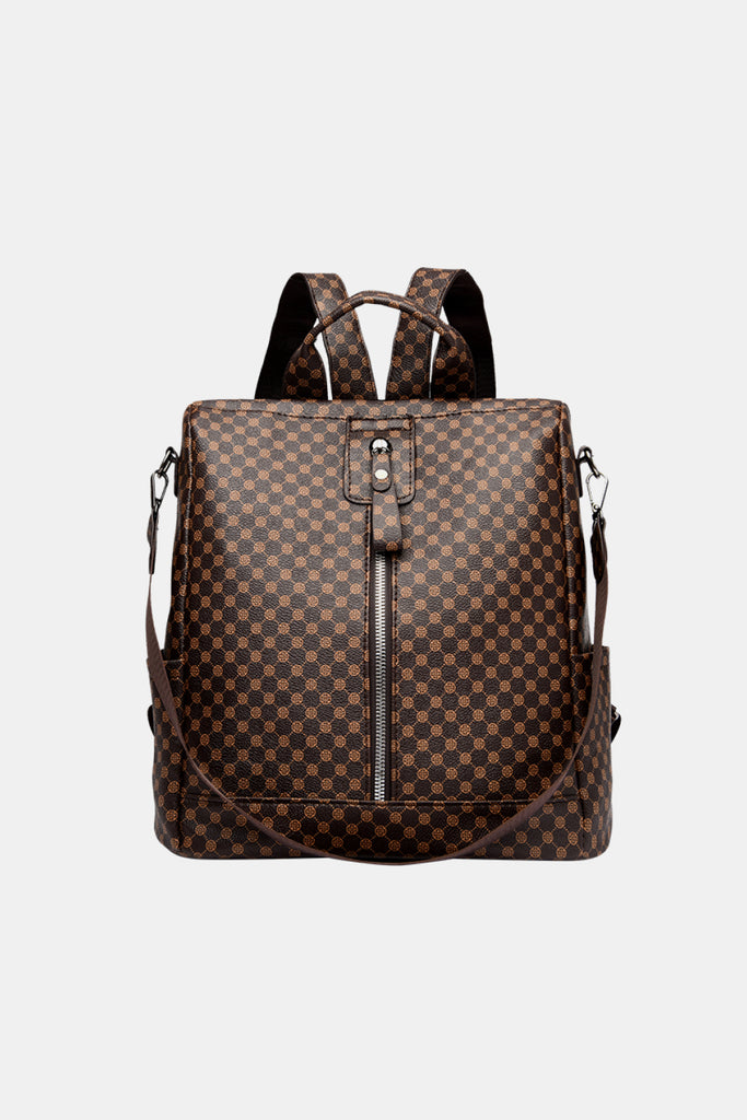 Printed PU Leather Convertible Bag