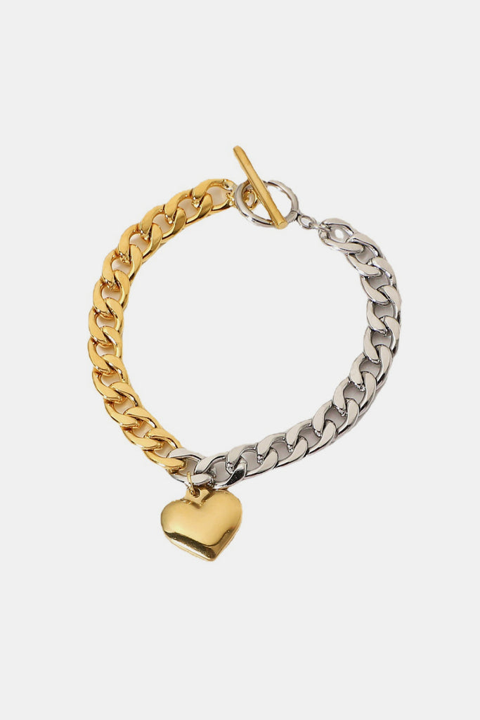 Chain Heart Charm Bracelet - Zoretti Clothing